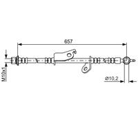 Flessibile del freno Assale anteriore Dx per TOYOTA AURIS AURIS VAN COROLLA CORO