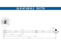 Flessibile del freno Assale anteriore per AUDI A2