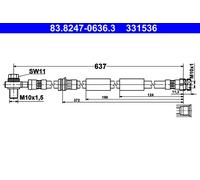 Flessibile del freno Assale anteriore per AUDI CUPRA SEAT SKODA VW A3 A3 Allstre