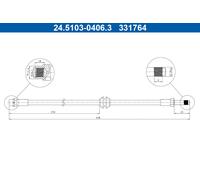 Flessibile del freno Assale anteriore per BMW 3 Z4
