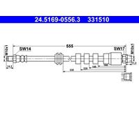 Flessibile del freno Assale anteriore per BMW 5 6