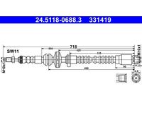 Flessibile del freno Assale anteriore per BMW 5 6 7