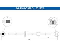 Flessibile del freno Assale anteriore per BMW X3