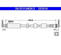 Flessibile del freno Assale anteriore per CITROËN PEUGEOT BERLINGO BERLINGO / BE