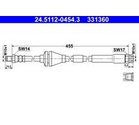 Flessibile del freno Assale anteriore per FIAT PUNTO