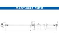 Flessibile del freno Assale anteriore per FORD KUGA