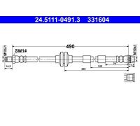 Flessibile del freno Assale anteriore per MERCEDES-BENZ CITAN