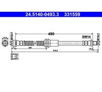 Flessibile del freno Assale anteriore per MERCEDES-BENZ CLASSE GLK