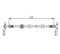 Flessibile del freno Assale anteriore per SEAT VW CADDY CORDOBA CORDOBA VARIO CO