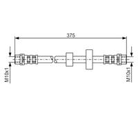 Flessibile del freno Assale anteriore per VW CALIFORNIA TRANSPORTER