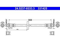 Flessibile del freno Assale anteriore per VW CORRADO GOLF PASSAT