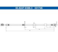 Flessibile del freno Assale anteriore Sx per FORD PUMA TOURNEO COURIER TRANSIT C