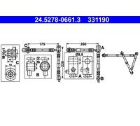 Flessibile del freno Assale anteriore Sx per NISSAN PRIMERA