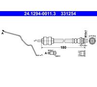 Flessibile del freno Assale posteriore Dx per FORD MONDEO