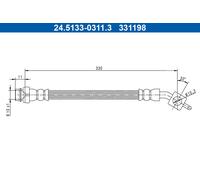 Flessibile del freno Assale posteriore Dx per FORD VOLVO GALAXY S-MAX S60 S80 V6
