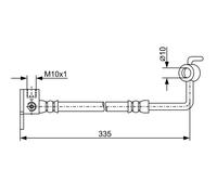 Flessibile del freno Assale posteriore Dx per MAZDA MX-5