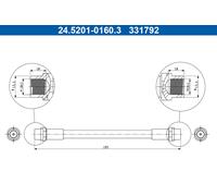 Flessibile del freno Assale posteriore per AUDI 80 A4