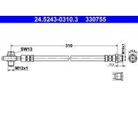 Flessibile del freno Assale posteriore per AUDI VW A6 PASSAT