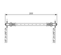 Flessibile del freno Assale posteriore per AUSTIN MORRIS ROVER MINI MINI-MOKE