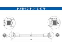 Flessibile del freno Assale posteriore per BMW 1 3 X1