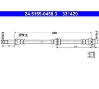 Flessibile del freno Assale posteriore per BMW 3