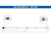 Flessibile del freno Assale posteriore per BMW X3