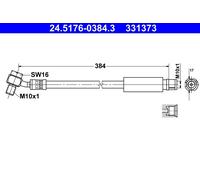 Flessibile del freno Assale posteriore per CHEVROLET OPEL SAAB VAUXHALL 9-5 INSI