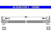 Flessibile del freno Assale posteriore per CITROËN PEUGEOT 306 AX XSARA ZX