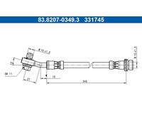 Flessibile del freno Assale posteriore per FORD KUGA