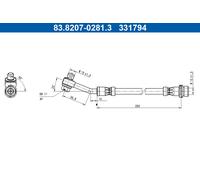 Flessibile del freno Assale posteriore per FORD USA MUSTANG MACH-E