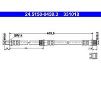Flessibile del freno Assale posteriore per MITSUBISHI SMART COLT COLT CZC FORFOU