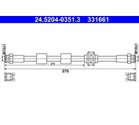 Flessibile del freno Assale posteriore per OPEL VAUXHALL ADAM