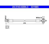 Flessibile del freno Assale posteriore per SEAT SKODA LEON LEON ST OCTAVIA