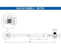 Flessibile del freno Assale posteriore per SEAT SKODA LEON LEON ST OCTAVIA