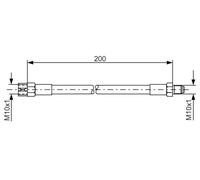 Flessibile del freno Assale posteriore Sx per AUDI BMW 100 3 5 6 7 8 Z1 Z3