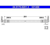 Flessibile del freno Assale posteriore Sx per BMW STEYR 2500-3.3 3 5 6 7 8 HAFLI