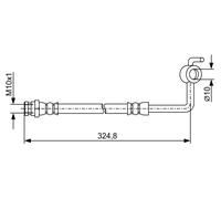 Flessibile del freno Assale posteriore Sx per MAZDA MX-5
