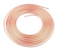 Flessibile Del Freno Bobina di tubo flessibile per freni in rame nichelato da 25 piedi (7,62 m) con diametro esterno di 3/16" e antiruggine.