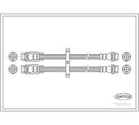 CORTECO Flessibile freno 19031101 tubo freno idraulico 435 mm
