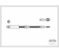 Tubo flessibile freno Assale anteriore 19032243 CORTECO per OPEL ASTRA G Coupé