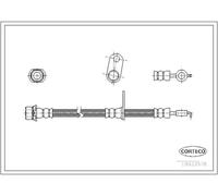 Flessibile del freno CORTECO 19033578 per TOYOTA