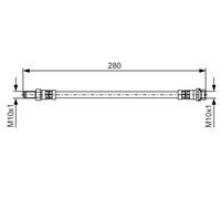 Flessibile del freno Esterno per FORD FORD AUSTRALIA TRANSIT TRANSIT TOURNEO