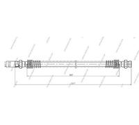 Flessibile del freno PER Mitsubishi Colt I 1.4 GLX,GT 51 KW 70 CV