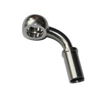 Flessibile Del Freno Raccordi Banjo in acciaio inox da 10 mm multi-angolo per tubo flessibile idraulico AN3 intrecciato per freno e frizione, moto, auto da corsa(70 Degree Down Long)