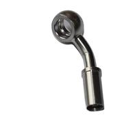 Flessibile Del Freno Raccordi Banjo in acciaio inox da 10 mm multi-angolo per tubo flessibile idraulico AN3 intrecciato per freno e frizione, moto, auto da corsa(45 Degree Down Long)
