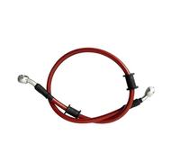 Flessibile Del Freno Tubo di Freno Kit Lunghezza 40 cm-150 cm Tubo flessibile freno idraulico Tubo flessibile freno universale Cavo freno in acciaio Testa banjo Entrambi i lati 28 °(Red 140cm)