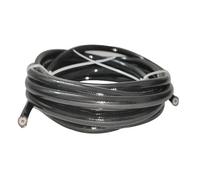 Flessibile Del Freno Tubo flessibile per freni in acciaio inox PTFE intrecciato in PVC per moto AN3 da 1M~10M, tubo flessibile per freni, tubo per carburante e gasolio(PTFE black,1m)