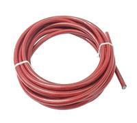 Flessibile Del Freno Tubo flessibile per freni in acciaio inox PTFE intrecciato in PVC per moto AN3 da 1M~10M, tubo flessibile per freni, tubo per carburante e gasolio(PTFE red,1m)
