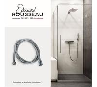 Flessibile doccia - ROUSSEAU - Dadi metallici - Crimpature di sicurezza - Lunghezza 1,50 m - Acciaio inox cromato a presa singola
