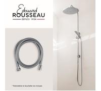 Flessibile doccia - ROUSSEAU - Dado metallico antitorsione - Crimpature di sicurezza - Lunghezza 1,75 m - Acciaio inox cromato a presa singola
